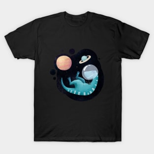 Dinosaur in space T-Shirt